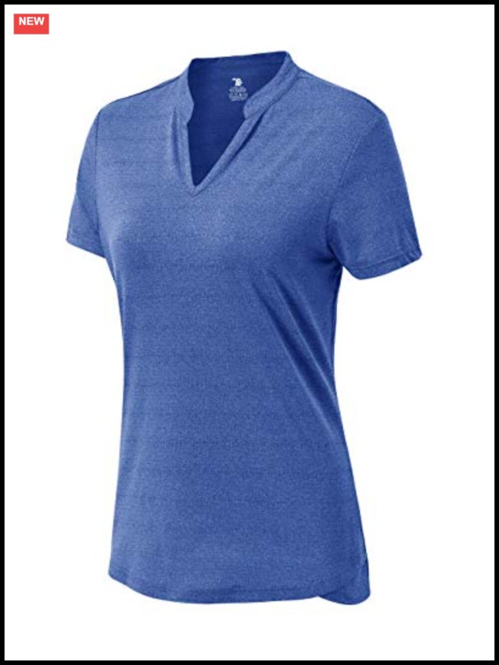 Women's Dry Fit Polo Shirts Short Sleeve V Neck Collarless Athletic Golf Top
